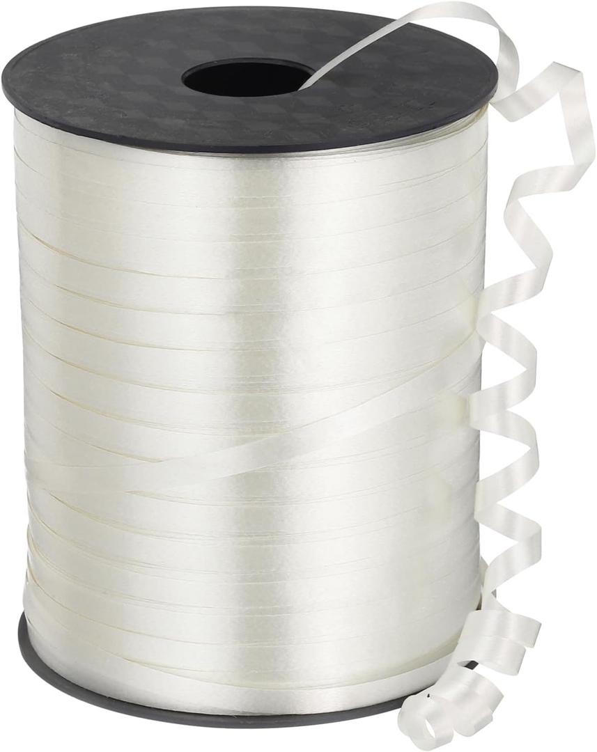 PATIKIL 500 Yards Curling Ribbon Crimped Balloon String Metallic 3/16" for Party Decoration Gift Wrapping Art Crafts Beige