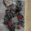 2Pcs Rose Garland 5.74 ft Rose Vines Flower Garland with Eucalyptus Leaf Vines for Table Room Party Office Indoor Outdoor Decor (Red)