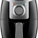 CHEFMAN Small, Compact Air Fryer Healthy Cooking, 2 Qt, Nonstick, User Friendly and Adjustable Temperature Control w/ 60 Minute Timer & Auto Shutoff, Dishwasher Safe Basket, BPA - Free, Black