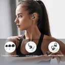 Wireless Earbuds, Bluetooth 5.4 Headphones Sport, Over Ear Buds With ENC Noise Cancelling Mic, 48H, Wireless Earphone With Earhooks, Stereo Deep Bass, IP7 Waterproof Headset for Workout, Black