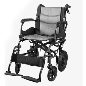 Lightweight Transport Wheelchair for Adults
Supports 300 lbs, Foldable, for Seniors, Elderly and Disabled (Gray)