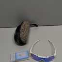 Kids Baseball Polarized Sunglasses: Sports Sunglasses for Boys Girls 3-12 Youth Sun Glasses for Cycling Running (A1-white Frame Blue Lens)