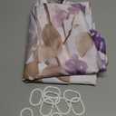 Purple Floral Shower Curtain, Purple Lavender Floral Butterfly Boho Shower Curtains for Bathroom, Farmhous Flower Cute Fabric Shower Curtain Set with 12PCS Hooks, 70X85IN