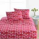 Marimekko - Pillowcase Set, Cotton Percale Bedding, Smooth & Cool Home Decor (Mini Unikko Red, Standard)