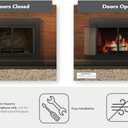 Pleasant Hearth Ascot Fireplace Glass Door - for Masonry Fireplaces, Small, Black, Model Number AT-1000