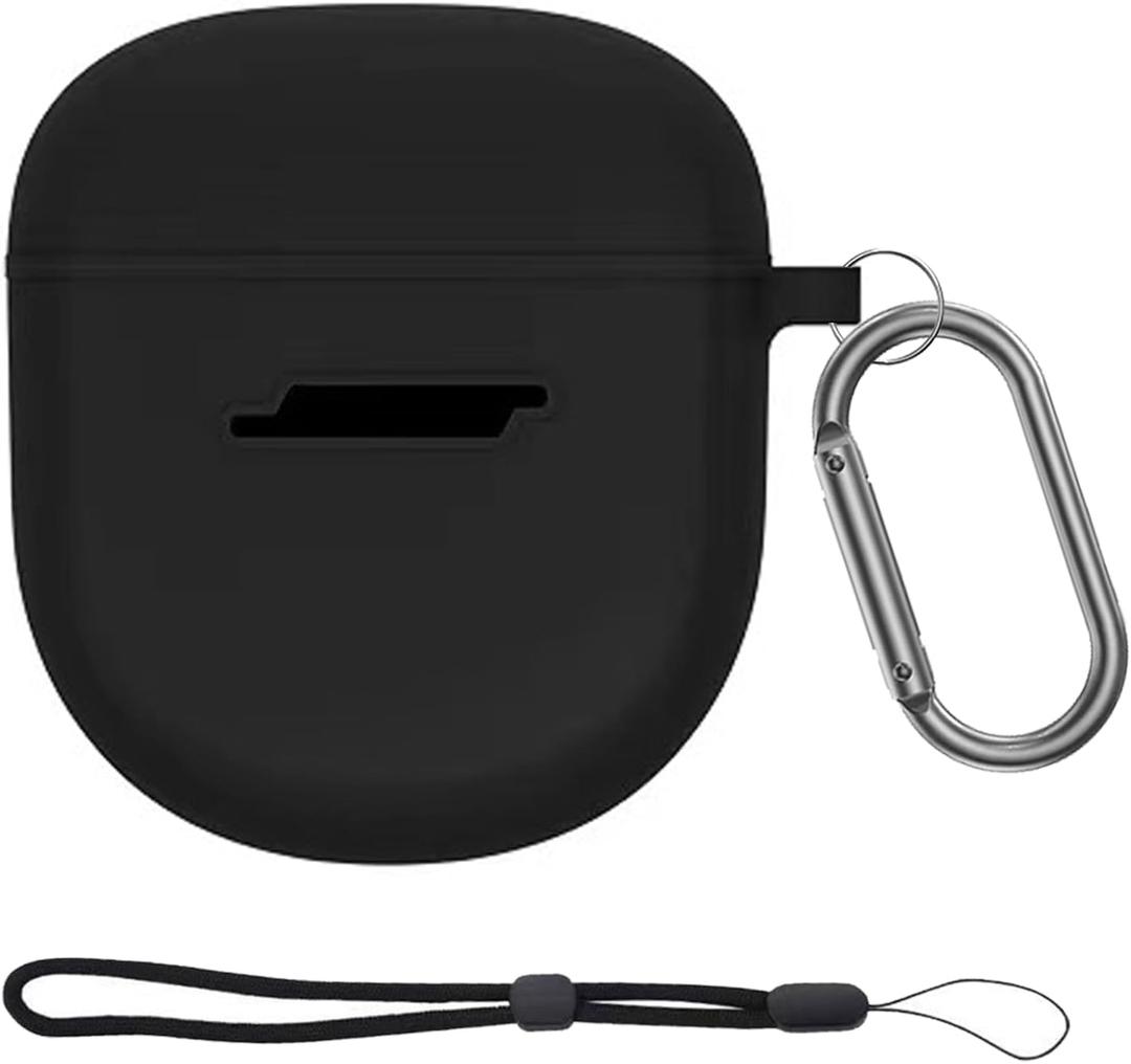 Silicone Earbuds Case Cover Compatible with Bose Quietcomfort Earbuds II Case Cover Silicone Soft Shockproof Protective Case for Earbuds Case Cover with Keychain (Black) Silicone Earbuds Case Cover Compatible with Bose Quietcomfort Earbuds II Case Cover Silicone Soft Shockproof Protective Case for Earbuds Case Cover with Keychain (Black)
