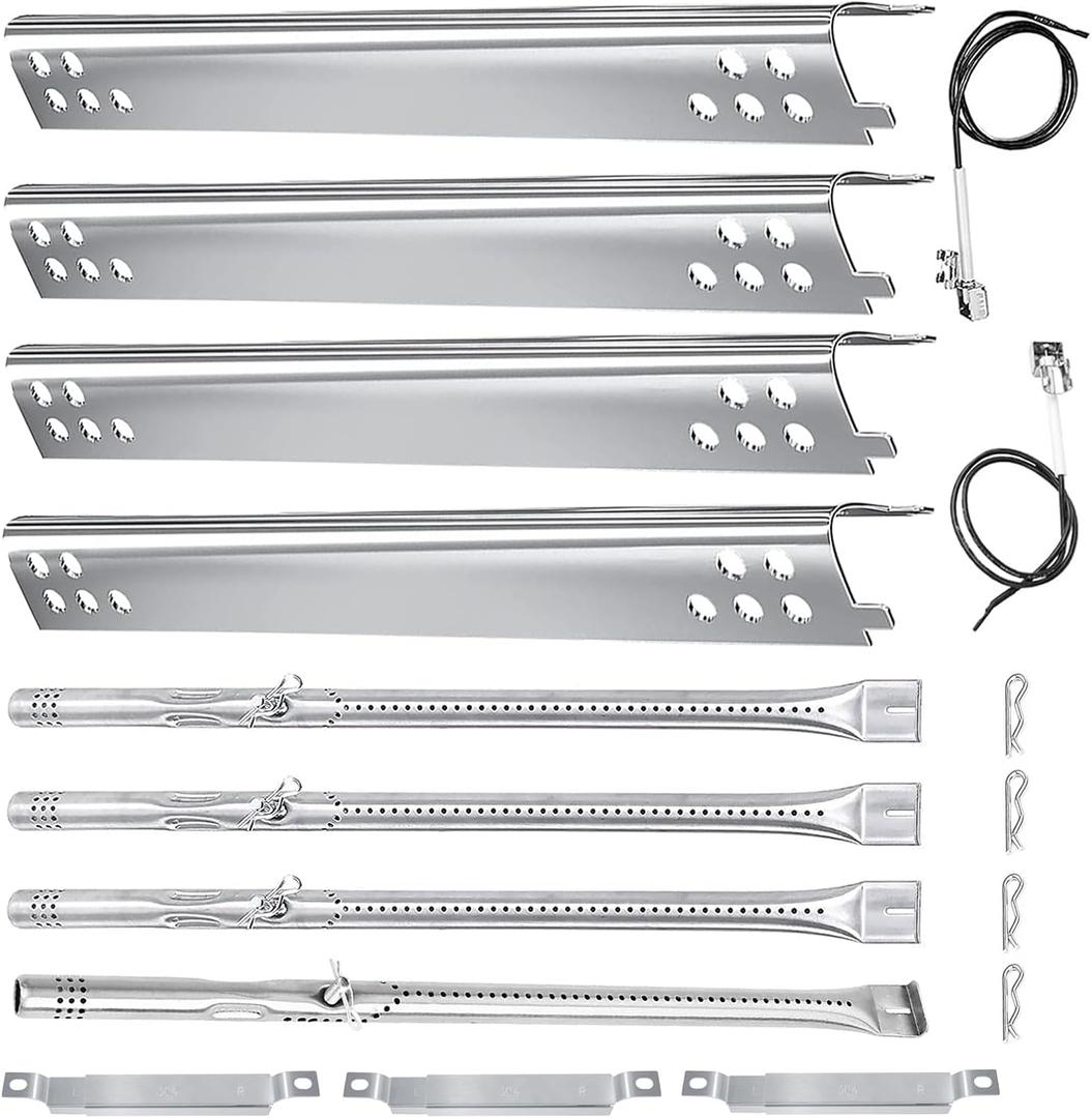 Welbocom 17.75" Grill Burner Kit for Charbroil Performance 4 & 2 Burner Grills 463342119 463377319 463347019;Charbroil Grill Replacement Parts;Char Broil Grill Replacements;Heat Shield (4-Burner)