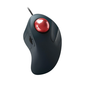 PORLEI Wired Trackball Mouse for Large Hands, Ergonomic Design Reduces Wrist & Muscle Strain, Precision Tracking with Easy Index Finger Control, Compatible with PC, Laptop, Windows, Mac, Red