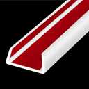 Rubber Edge Trim, Flexible Self-Adhesive U Shaped Peel and Stick Edge Banding, 1"(25.4mm) Big Size U Channel Edge Protector, Baby Proof Edge Guards for Woods, Plywood, Furniture, 20Ft, White (Fit 1" - L20')