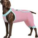 IDOMIK Recovery Suit for Dogs Hind Legs|Dog Surgery Suit for Female Spay Male Neuter,Dog Leg Sleeve to Stop Licking Rear Legs,Long Sleeves Wound Cover Onesie Shirt for Dogs,Cone Collar Alternative