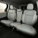 Dangdangdang Custom Seat Covers for Toyota Sienna 2024, 2025,Select Models (White, 8-Passenger(Without Footrest))