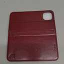 ZZXX for iPhone 14 Wallet Case with [RFID Blocking] Card Slot Stand Strong Magnetic Leather Flip Fold Protective Phone Case for iPhone 14 Case Wallet (Red-6.1 inch)