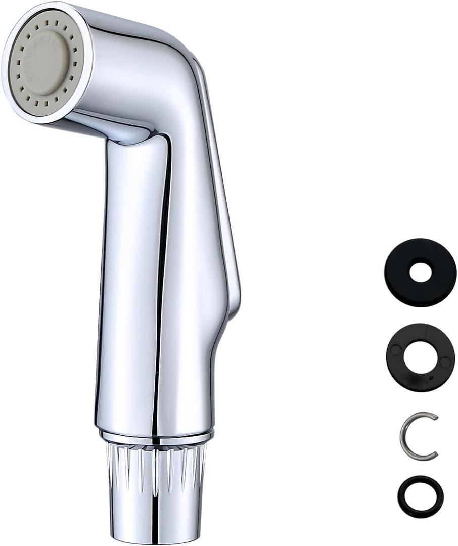 Kitchen Sink Sprayer Replacement Head, Side Spray Attachment for Faucet, Pull Out Spray Nozzle Head, Easy Install, Chrome