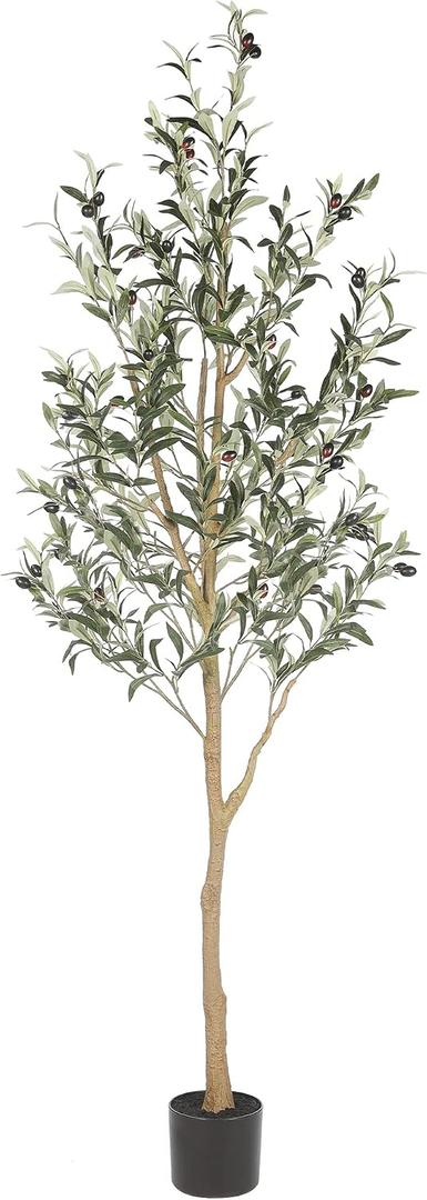 6ft Olive Trees Artificial Indoor with Realistic Appearance
Tall Faux Olive Tree with Natural Trunk, Lifelike Leaves, Sturdy Base - Fake Olive Trees for Modern Home Office Decor