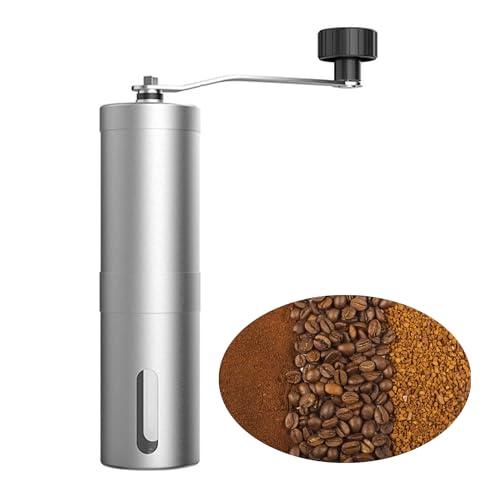 Jogcaw Manual Coffee Grinder, Multi Adjustable Settings, Portable Hand Coffee Grinder with Ceramic Burr & Detachable Hand Crank for Travel, Camping, Office, Espresso, Pour-Over and More, 2 Pcs