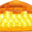 Partsam 1PC Amber 31LED Headlight Turn Signal Lights with 3 Wires Front/Park/Turn Functions, Replacement for Peterbilt 379 359 357 365 378
