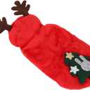 POPETPOP Dog Deer Costume Christmas Dog Costume : Flannel Reindeer Xmas Clothes with Elk Antlers Christmas Hoodies Outfit for Small s(XS)