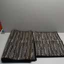 Kitchen Rugs Sets of 2-Non Slip Kitchen Mats for Floor-Thick Stain Resistant Vintage Kitchen Floor Mat Runner Carpet for Hallways Entryway Laundry Room Washable（Black 22"x59"+20"x32"）