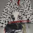 Cosrea Women Halloween Costume Black and White Spotted Dog Shawl Faux Stole for Adult, One Size