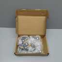 2 inch Caster Wheels 3/8 Threaded Stem Casters Set of 4 Heavy Duty 580 Lbs, 3/8"-16 x 1(Stem Diameter 3/8", Length 1"), Safety Dual Loking Casters for Wire Shelving, Carts, Furniture