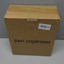 Spacrea Metal Pen Organizer, Pencil Holder for Desk, Desk Organizer with Drawer for School, Home, Art Supplies (Black)