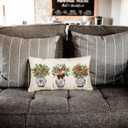 Christmas Eucalyptus Mistletoe Throw Pillow Cover, 12 x 20 Inch Chinoiserie Pillowcase Winter Holiday Cushion Case Decoration for Sofa Couch