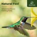 Kingsyard Glass Hummingbird Feeders for Outdoors Hanging Ant & Bee Proof, 16 Ounces Bird Nectar Feeder 6 Flower Feeding Ports, Leak Proof, Easy to Refill & Clean, Ant Moat Included, Red Gradient