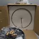 Canarm Jenner 3-Light Semi-Flush Mount Ceiling Light, 15-Inch Matte Black and Gold Finish with Ribbed Glass, Contemporary Lighting for Living Room, Bedroom or Dining Room