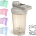 D.Y.A 16oz Shaker Bottle, Leak Proof Sports Shaker for Protein Shakes, Pre & Post Workout, BPA Free, Grey