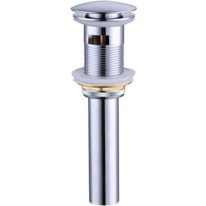 KES Bathroom Sink Drain with Overflow Vessel Vanity Sink Pop Up Drain Stopper Polished Chrome, All Metal Rustproof Brass and 304 Stainless Steel, S2008A-CH