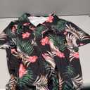 Hawaiian Dad and Son Matching Shirts - Floral Print Short Sleeve Button Down Cute Fathers Gift Set Baby Clothes, Medium