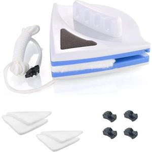 HouCheerShop Magnetic Window Cleaner, Double Sided Window Glass Wiper Cleaning Tool for High-Rise Cleaning Windows Thickness 0.1- 0.3Blue)
