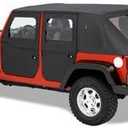 Bestop Full Fabric Doors - Jeep '07-18 Wrangler JK; (Front Doors; Black Diamond)
