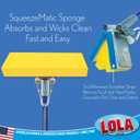 LOLA Squeeze Matic Butterfly Sponge Mop Refill, 9", 6 Pack Replacement Head, Floor Cleaning, Comparable w/Quickie Type S Sponge Mop Refill