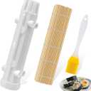Sushi Making Kit,Sushi Roller,Sushi Maker,Sushi Kit,Perfect for Crafting Sushi Roller with Rice,Vegetables,and Meat,Ideal Diy Sushi Tool Set for Beginners and Enthusiasts(White)