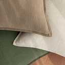 20x20 Inch Set of 2 Decorative Linen Solid Throw Pillow Covers Boho Accent Farmhouse Couch Pillowcases Modern Netural Home Decor for Couch Sofa Living Room Bed,Light Brown