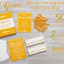 Party Hearty Funny Baby Shower Games for Girl or Boy, Set of 2: How Big is The Bump & Don't Say Baby, Gold
