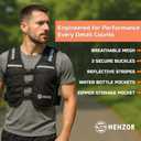SHEHZOR 9-Pocket Hydration Running Vest High-Capacity Tactical Chest Rig with 500ml Soft Flask Anti-Chafe Mesh & Zero-Bounce Fit for Marathons, Trail Running & Hiking Reflective Unisex Gear