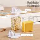 2Pcs Rice Dispenser Storage Containers, 1.1L Small Rice Bucket with Measuring Cup & Pour Spout, Kitchen Plastic Airtight Container for Cereal, Grain, Flour, Sugar, Oatmeal, Dry Pet Dog Food