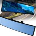 Rear View Mirror, Blu-Ray Car Mirror 12 Inch Anti-Glare Easy To Install, Universal All Car Wide Angle Panoramic Rear View Mirror Accessories