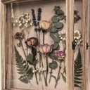 Shadow Box Frame11×14 Display Case with Linen Back, Real Glass Window Door with Hinge, Memorabilia Medals Wedding Bouquet Collections Picture Frame Memory Box for Keepsakes