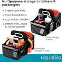 High Road Car Caddy with Cup Holders - Front Seat Organizer for Drivers or Back Seat Organizer for Kids - Portable Car Organizer with Easy One-Handed Carry Handle