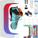 Levitating Sneaker Display, Magnetic Floating Shoe Display Stand with 360 Auto Rotation & LED Light, Levitation Sneaker Holder Rack for Shoes Collector/Advertising Exhibition/Home Decoration, White