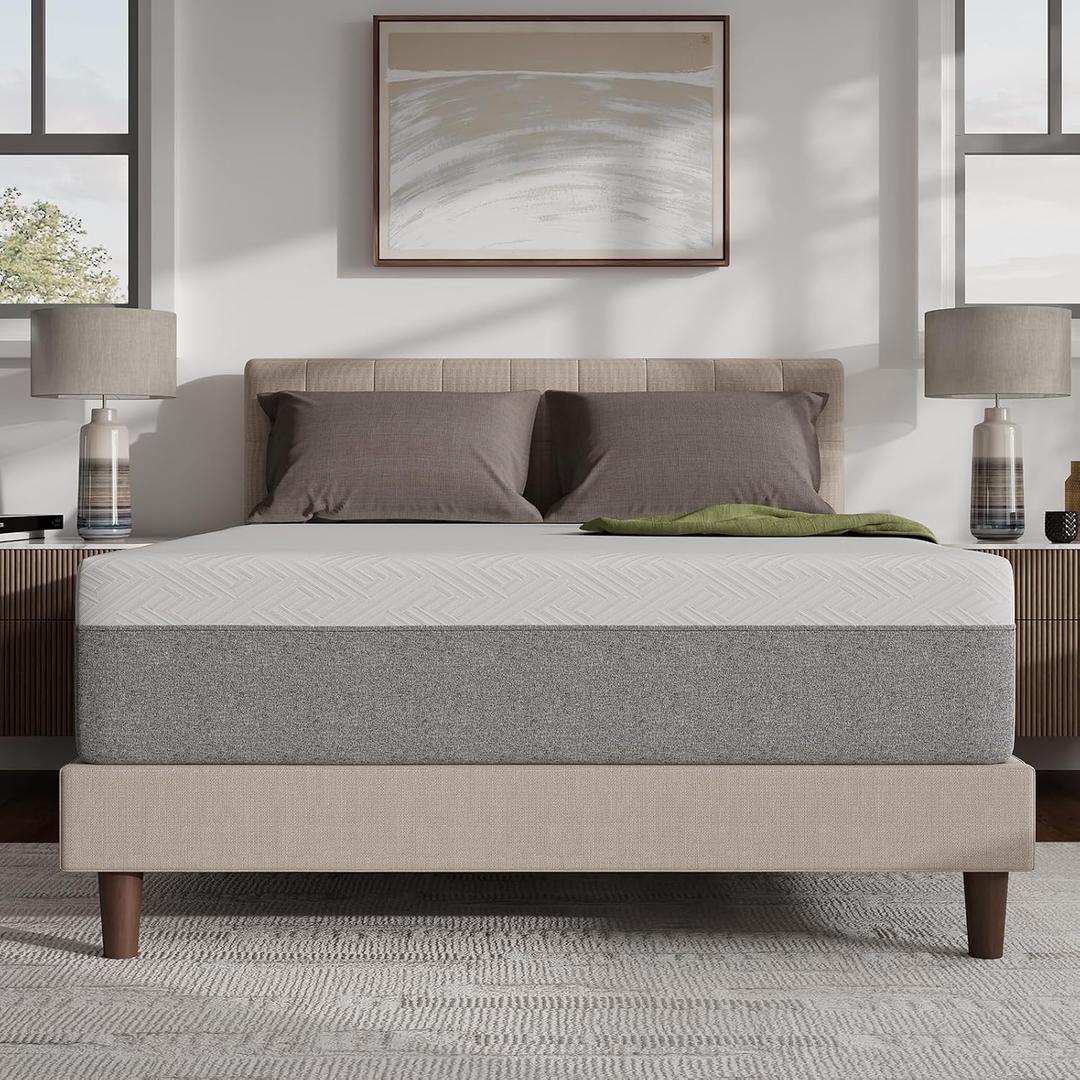 Novilla 12 Inch Mattress California King, Gel Memory Foam California King Mattress in a Box with Comfort Foam for Pressure Relief & Body Support & Cool Night Sleep, CertiPUR-US Certified (Grey)