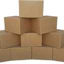 Amazon Basics Cardboard Moving Boxes for Packing and Shipping, Medium Size, 18" x 14" x 12", Brown, 10-Pack