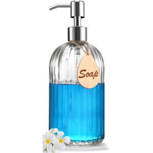 2025 Version Soap Dispenser with Silicone Pad Premium Quality Dish Soap Dispenser, Hand Soap Dispenser Rust Proof Stainless Steel Pump Ideal for Kitchen Dish Soap, Bathroom Soap