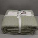 Levtex Home Cross Stitch Reversible King/Cal King Quilt Set (106x92in) and 2 Pillow Shams (36x20in) - Stitch Texture - Desert Sage - Cotton King Size Quilt Bedding Set - Lightweight Soft Pre-Washed