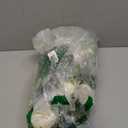 TOCHGREEN 4 Pack Artificial Eucalyptus Flower Garland with White Roses, Fake Rose Flower Greenery Garland Floral Vines for Wedding Home Party Table Runner Decor (4PCS, White)