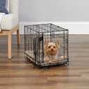 MidWest Homes for Pets 18-Inch iCrate for Tiny Breeds, Up to 10 lbs, Single Door Folding Dog Crate with Divider Panel, Leak-Proof Tray & Secure Latch, Portable, Durable & Easy to Assemble