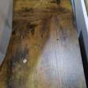 Tribesigns Square Coffee Table with 2 Tiers, 40 inches Low Farmhouse Coffee Table with Wood Storage Shelf Heavy Duty Metal Curved Frame for Modern Living Room, Black Rustic Brown